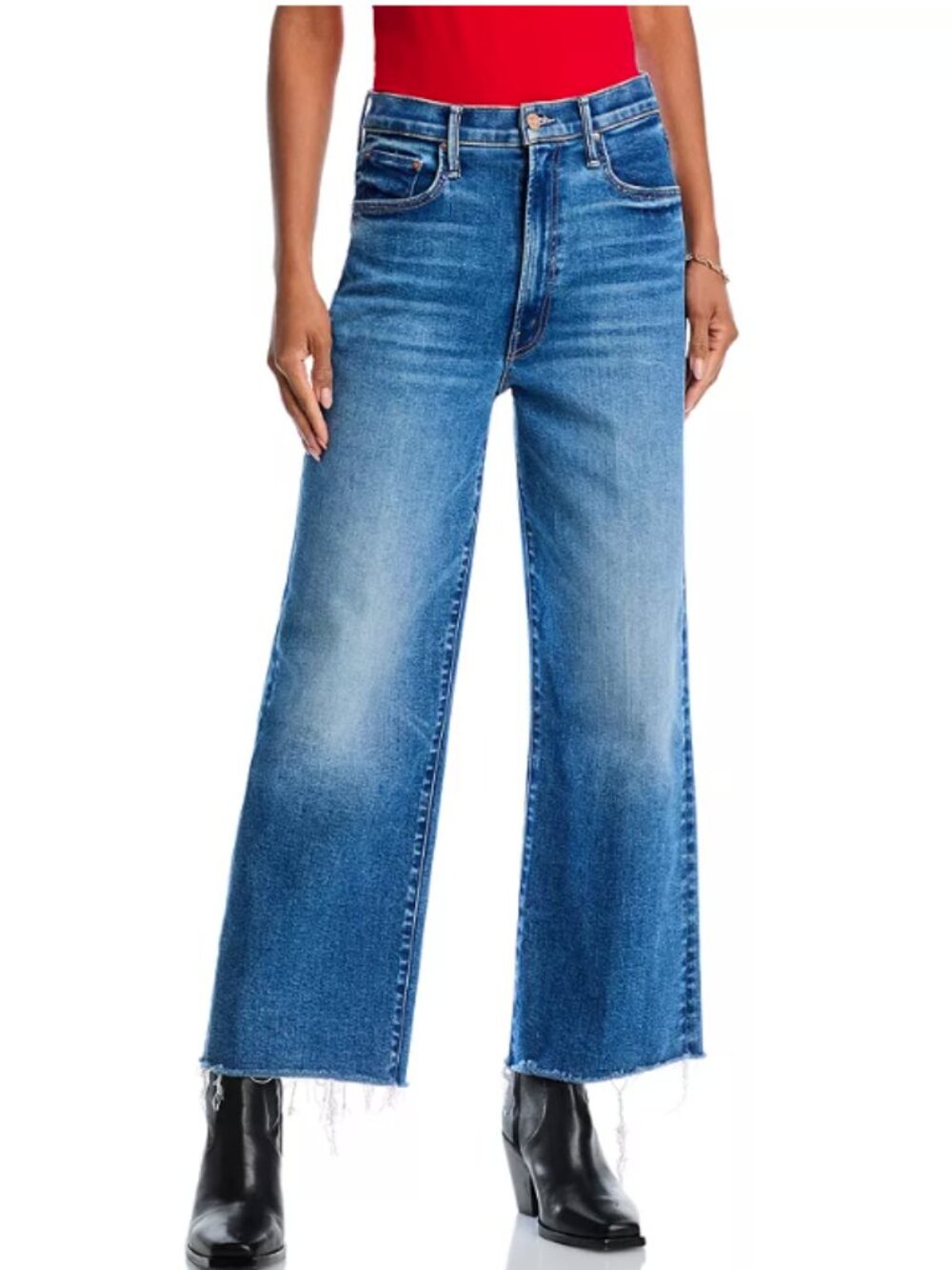 NWT The Maven High Rise Ankle Wide Leg Fray Jeans in Bitchin - 29